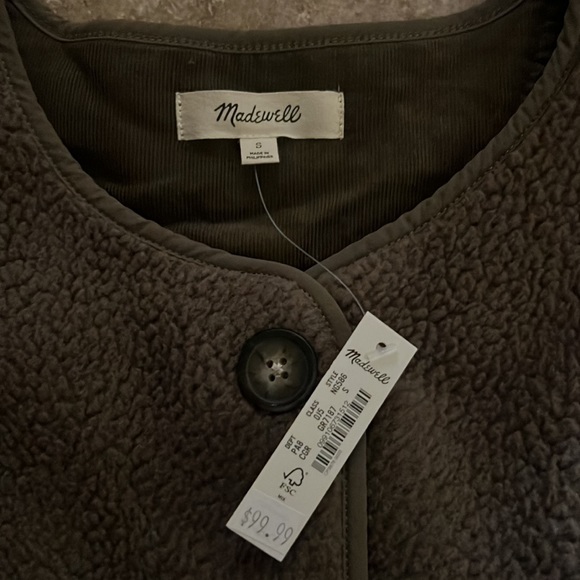 NWT Madewell (Re)sourced Fleece Cardigan Jacket - Picture 6 of 6